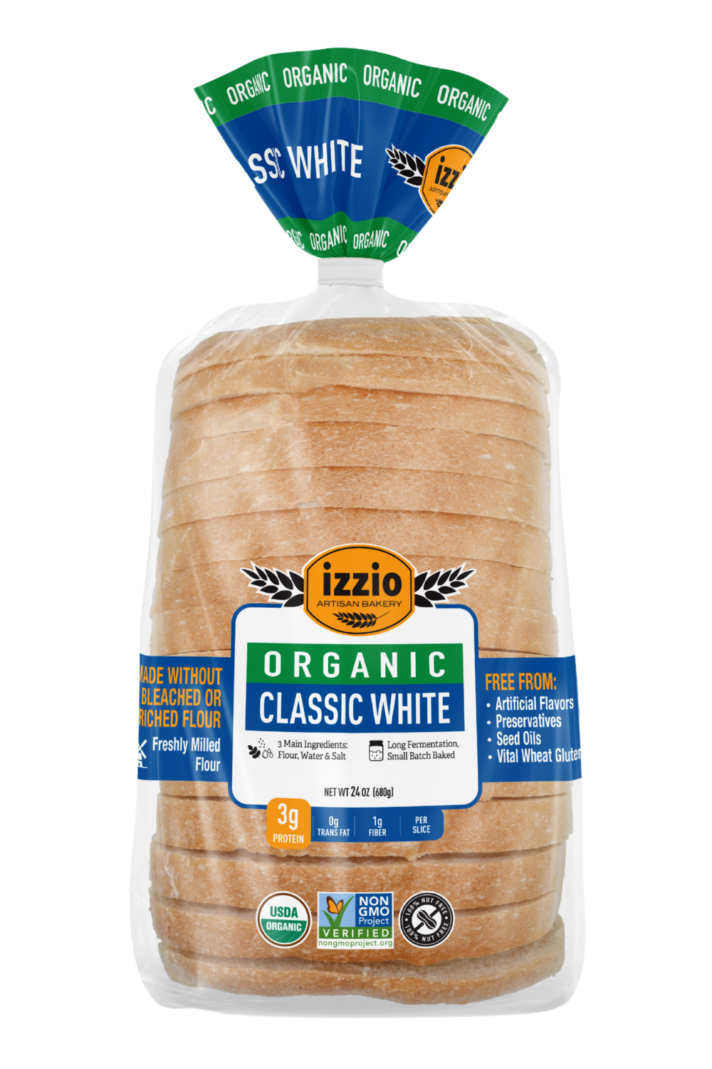 Build Your Custom Box with izzio Organic Classic White bread