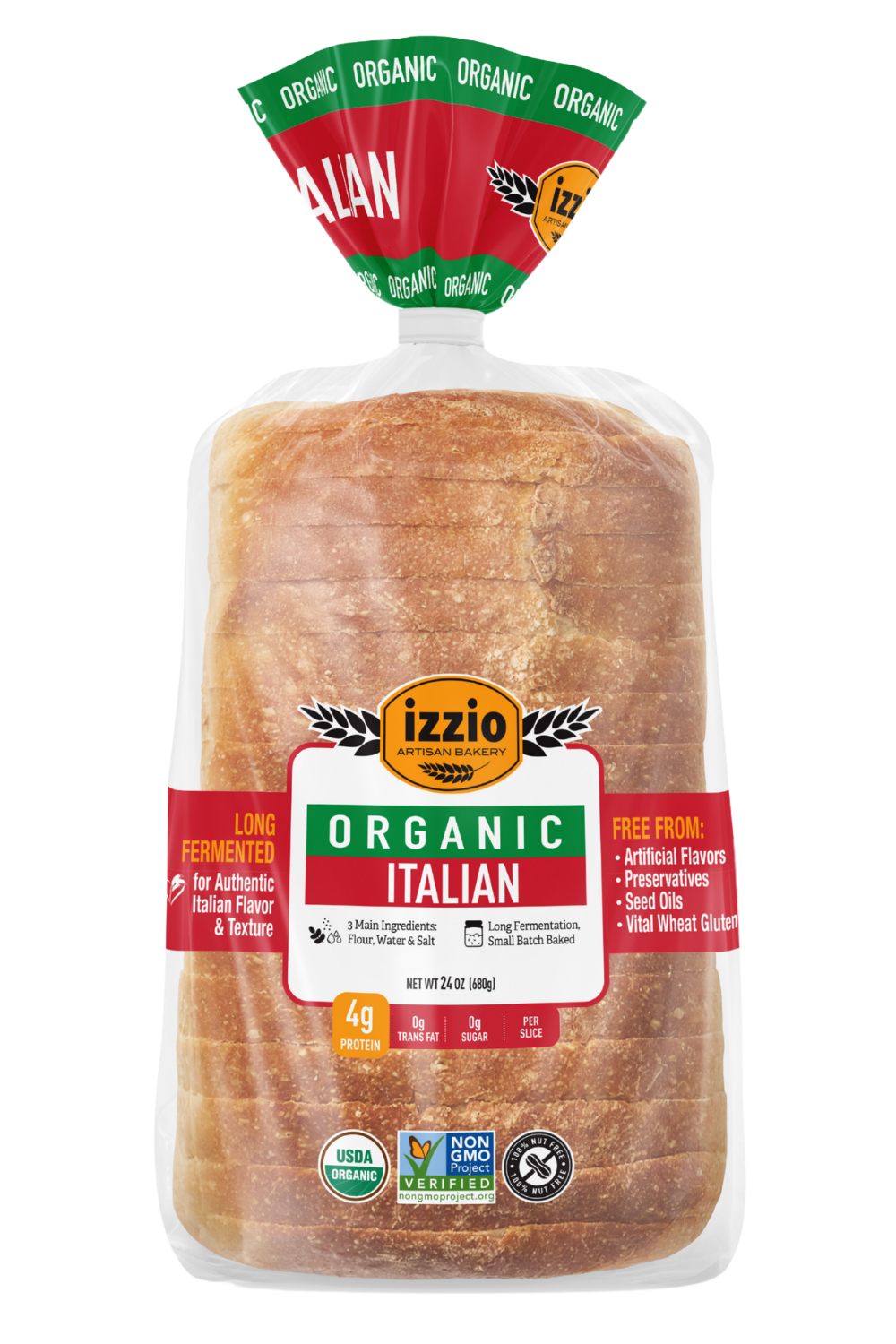 Build Your Custom Box with izzio Organic Italian Sandwich Bread