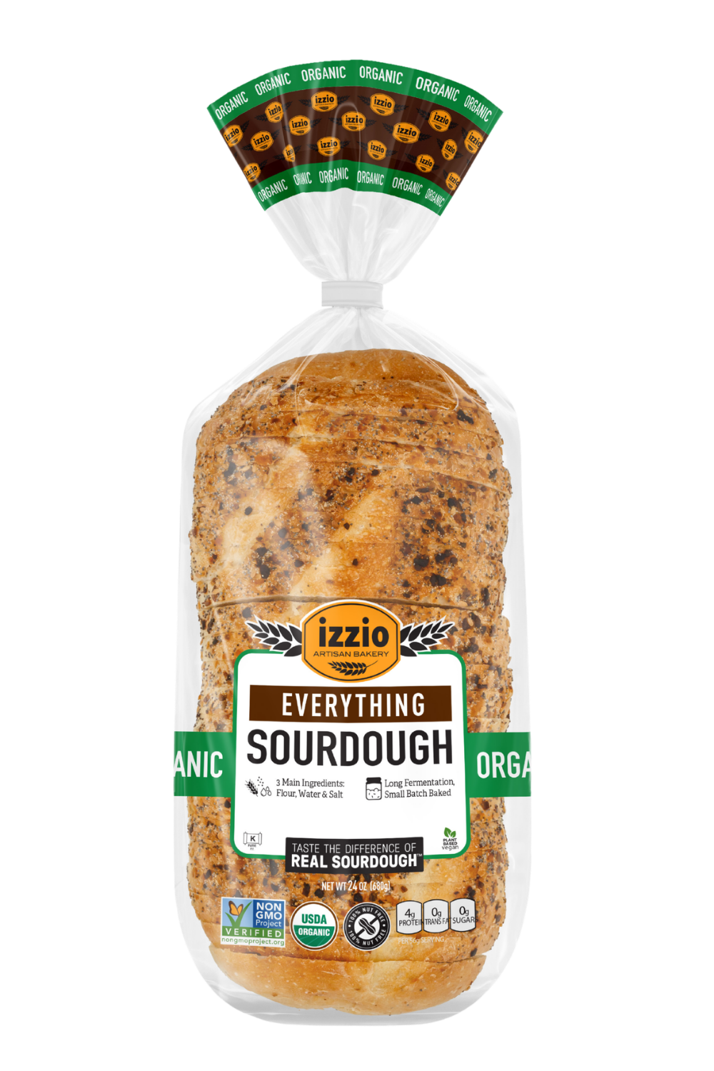 Build Your Custom Box with izzio Organic Everything Sourdough Sliced Batard