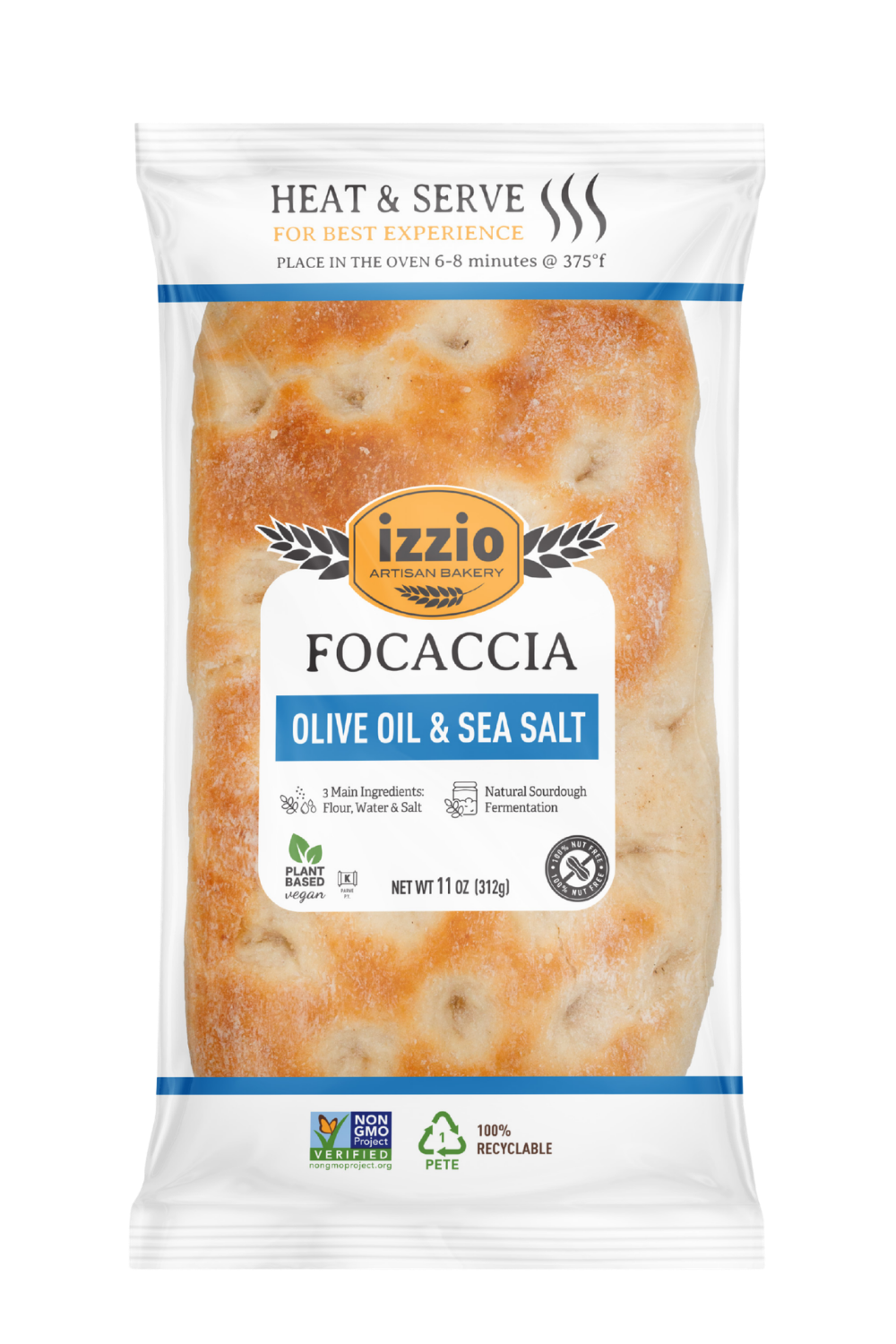 Build Your Custom Box with izzio Olive Oil and Sea Salt Focaccia bread