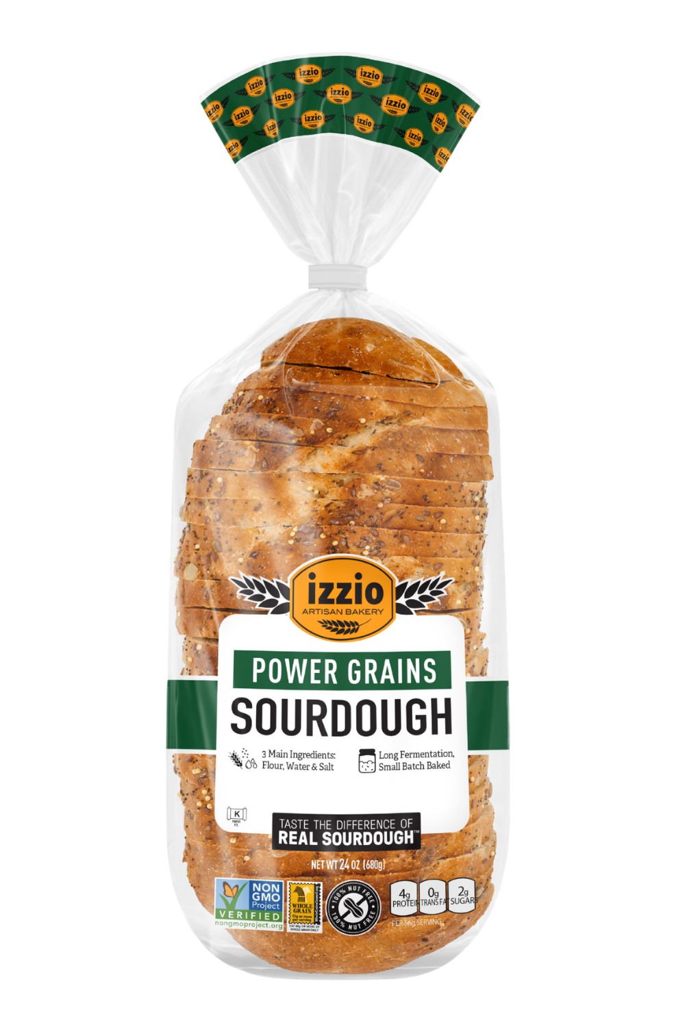 Build Your Custom Box with izzio Power Grains sourdough sliced batard bread
