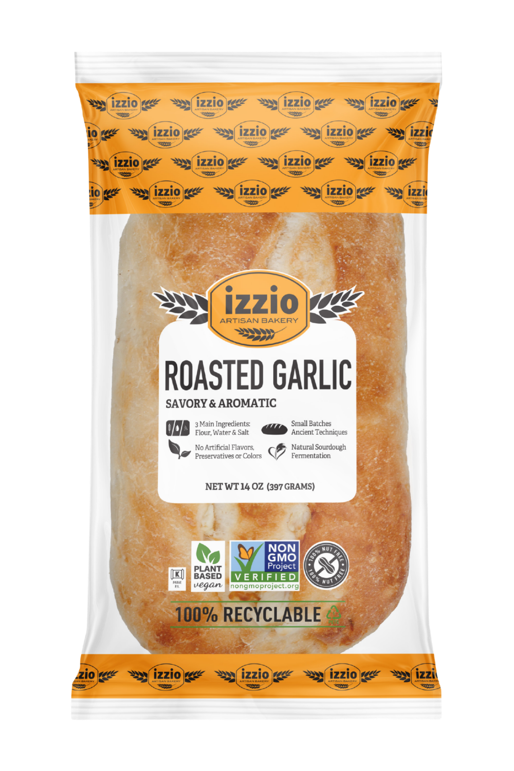Build Your Custom Box with izzio Heat & Serve Roasted Garlic Sourdough Batard bread