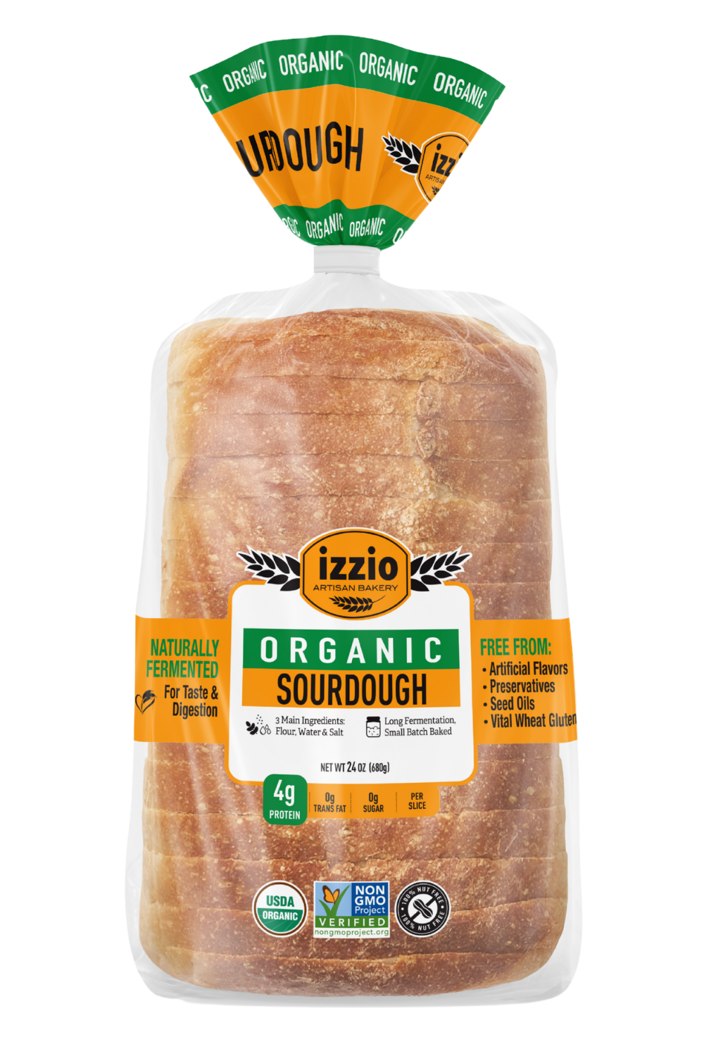 Build Your Custom Box with izzio Organic Classic Sourdough Sandwich Bread