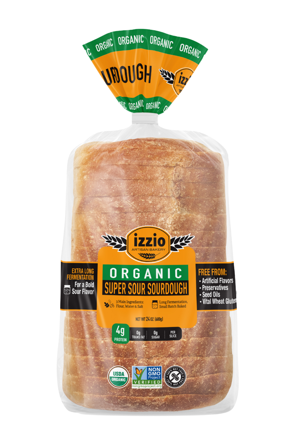 Build Your Custom Box with izzio Organic Super Sour Sandwich Bread