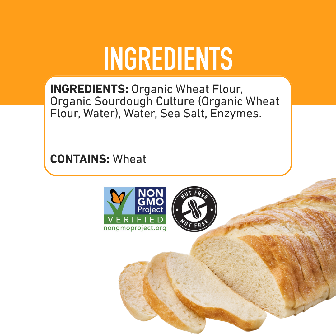 Organic Rustic Italian Sourdough Sliced Batard, 24oz