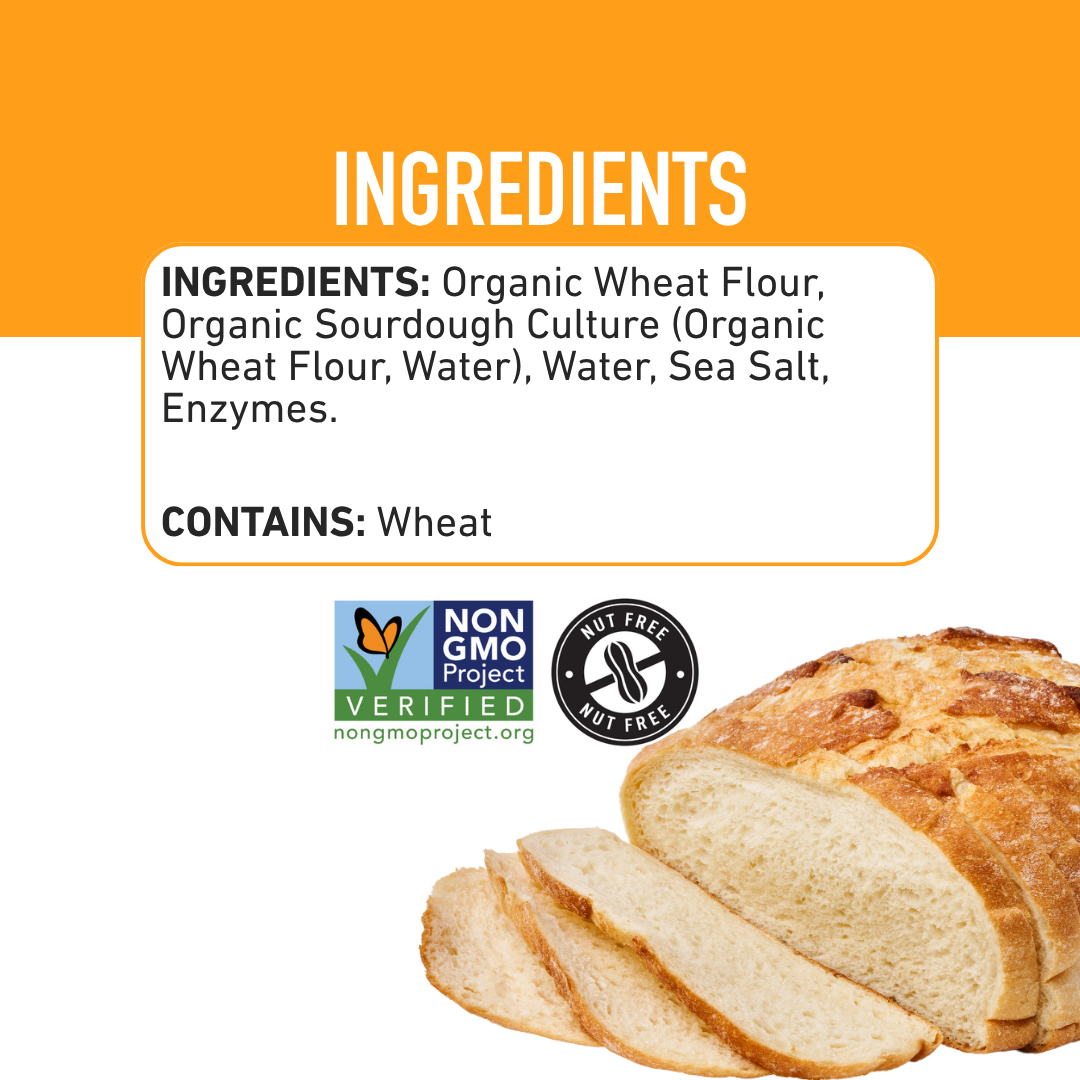 Organic Rustic Italian Sourdough Sliced Boule, 24oz