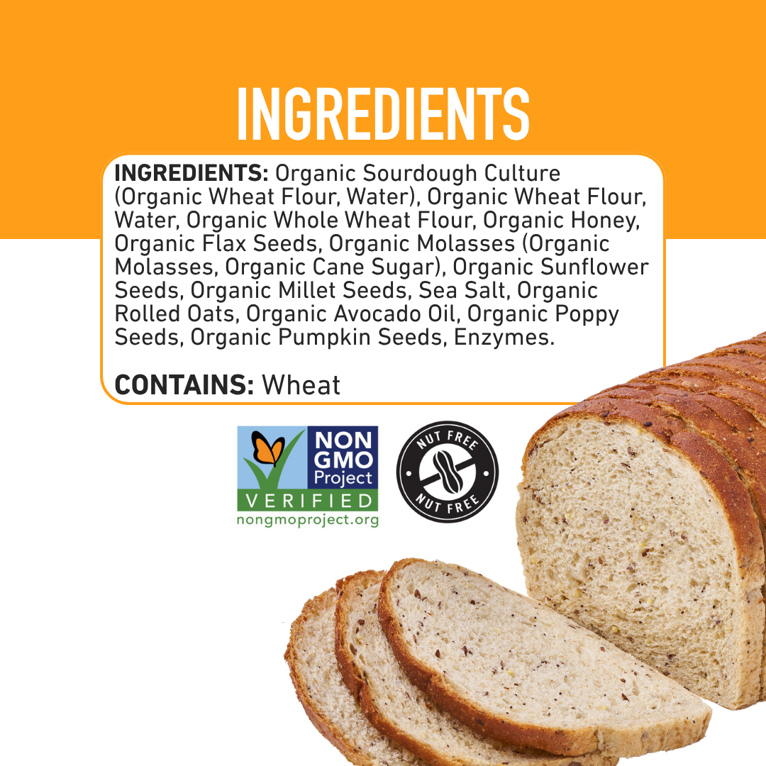 Organic Lucky 7 Multigrain Sourdough Sandwich Bread, 24oz