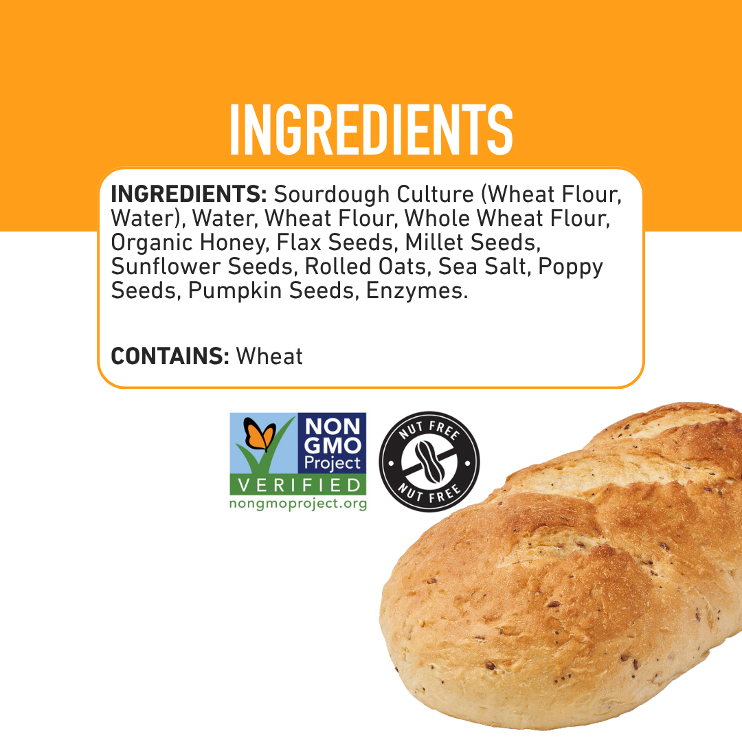 Heat & Serve Lucky 7 Multigrain Sourdough, 14oz