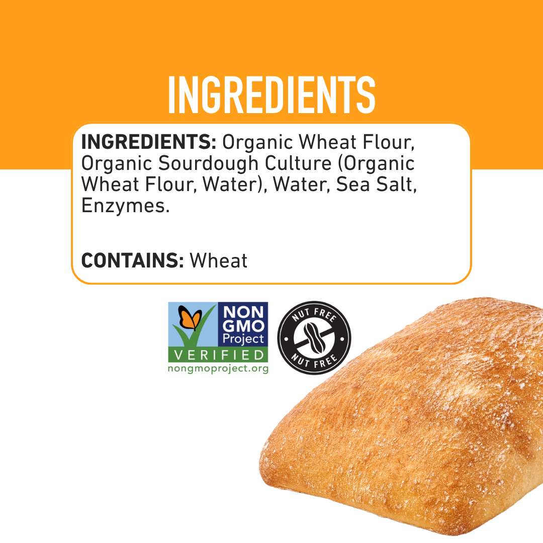 Organic Heat & Serve Ciabatta Sourdough, 14oz