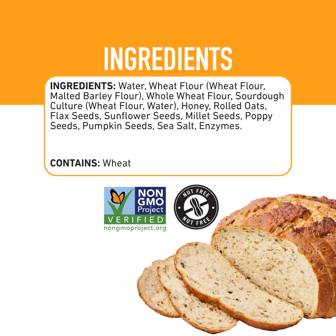 Lucky 7 Multigrain Sourdough Sliced Boule, 24oz
