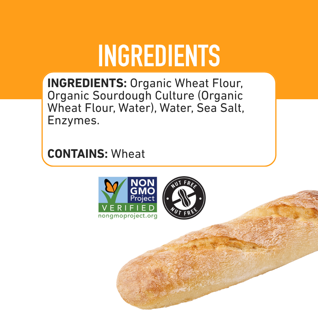 Organic Heat & Serve French Demi Baguette, 6oz